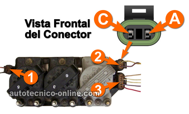 Verificando Alimentación De La Señal Del Sensor De La Posición Del Cigüeñal. Cómo Probar El Módulo De Encendido Y Sensor Del Cigüeñal (GM 3.1L, 3.4L) Verificando Alimentación De La Señal Del Sensor De La Posición Del Cigüeñal. Cómo Probar El Módulo De Encendido Y Sensor Del Cigüeñal (GM 3.1L, 3.4L)