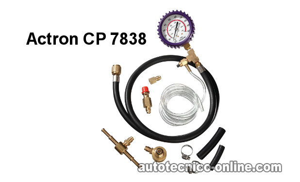 Verificando La Presión Con Un Indicador De Presión De Combustible. Cómo Probar La Bomba De Combustible (GM 4.3L, 5.0L, 5.7L) Verificando La Presión Con Un Indicador De Presión De Combustible. Cómo Probar La Bomba De Combustible (GM 4.3L, 5.0L, 5.7L)