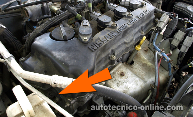 Ubicación Del Sensor De La Posición Del Árbol De Levas. Cómo Probar El Sensor De La Posición Del Árbol De Levas Con Un Multímetro (2000, 2001, 2002 1.8L Nissan Sentra) Ubicación Del Sensor De La Posición Del Árbol De Levas. Cómo Probar El Sensor De La Posición Del Árbol De Levas Con Un Multímetro (2000, 2001, 2002 1.8L Nissan Sentra)