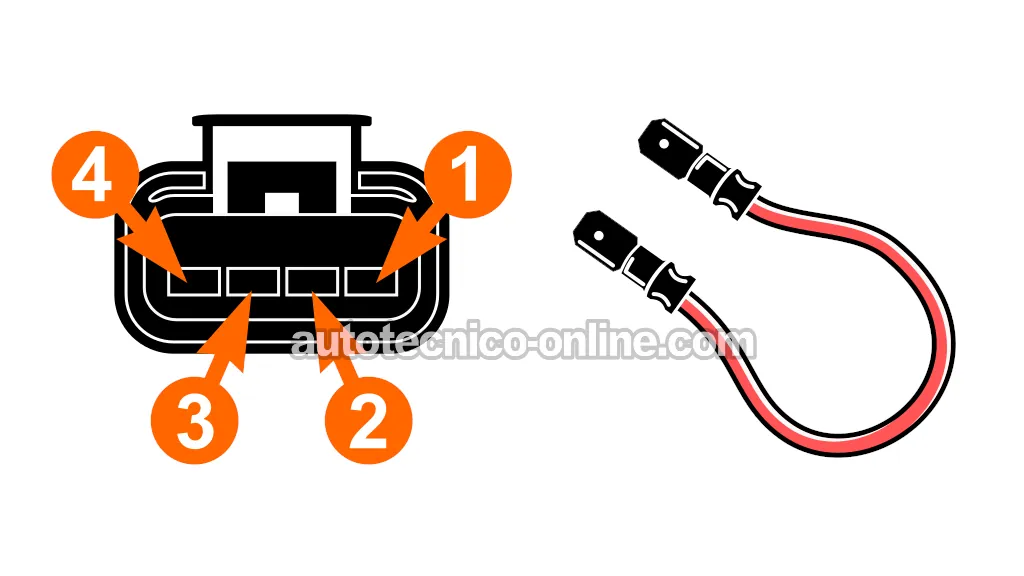 Puenteando Las Terminales 3 Y 4 Del Conector Del Relé PWM Del Ventilador. Cómo Probar El Motor Del Ventilador Del Radiador (1997, 1998, 1999 2.0L SOHC Dodge/Plymouth Neon) Puenteando Las Terminales 3 Y 4 Del Conector Del Relé PWM Del Ventilador. Cómo Probar El Motor Del Ventilador Del Radiador (1997, 1998, 1999 2.0L SOHC Dodge/Plymouth Neon)