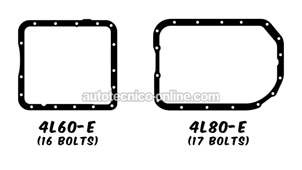 Cárter De Aceite De Transmisión 'Cuadrado' De 16 Tornillos 4L60-E Versus El Cárter De Aceite De Transmisión 'Rectangular' De 17 Tornillos 4L80-E. (2003-2013 Chevrolet Express, GMC Savana) Cárter De Aceite De Transmisión 'Cuadrado' De 16 Tornillos 4L60-E Versus El Cárter De Aceite De Transmisión 'Rectangular' De 17 Tornillos 4L80-E. (2003-2013 Chevrolet Express, GMC Savana)