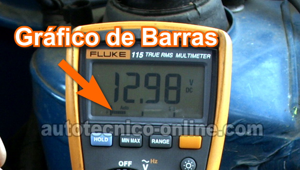 Multímetro Digital con Gráfico de Barras. Cómo Verificar El Sensor #2 de la Posición Del Pedal Del Acelerador (APP 2) Multímetro Digital con Gráfico de Barras. Cómo Verificar El Sensor #2 de la Posición Del Pedal Del Acelerador (APP 2)