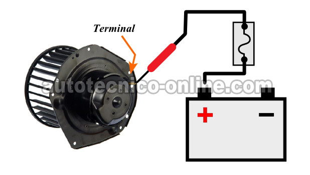 Aplicando 12 Voltios Al Motor Soplador. Cómo Probar El Motor Del Soplador Del Aire Acondicionado (2.8L Chevy S10/ GMC S15) Aplicando 12 Voltios Al Motor Soplador. Cómo Probar El Motor Del Soplador Del Aire Acondicionado (2.8L Chevy S10/ GMC S15)