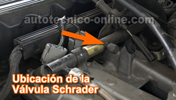 Fuel Pressure Gauge Schrader Valve Location. Cómo Probar La Bomba De Combustible (4.0L Jeep Grand Cherokee, Comanche, Cherokee, Wagoneer, Wrangler) Fuel Pressure Gauge Schrader Valve Location. Cómo Probar La Bomba De Combustible (4.0L Jeep Grand Cherokee, Comanche, Cherokee, Wagoneer, Wrangler)