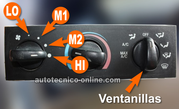 Botón De Las Velocidades Y Ventanillas Del Panel De Control Del Aire Acondicionado. Cómo Probar la Resistencia Del Motor Del Soplador (4.0L Ford) Botón De Las Velocidades Y Ventanillas Del Panel De Control Del Aire Acondicionado. Cómo Probar la Resistencia Del Motor Del Soplador (4.0L Ford)