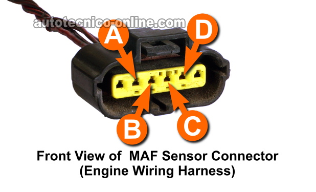 Verificando Que El Sensor MAF Tenga Tierra 2. Cómo Probar El Sensor MAF (1996-1997 2.0L Mazda 626) Verificando Que El Sensor MAF Tenga Tierra 2. Cómo Probar El Sensor MAF (1996-1997 2.0L Mazda 626)