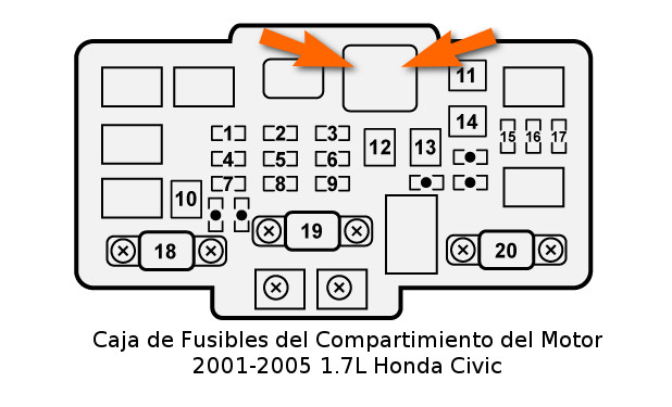 Ubicación Del Relé Del Motor Soplador Del Sistema Del Aire Acondicionado. Verificando El Relé Del Motor Del Soplador (1.7L Honda Civic) Ubicación Del Relé Del Motor Soplador Del Sistema Del Aire Acondicionado. Verificando El Relé Del Motor Del Soplador (1.7L Honda Civic)