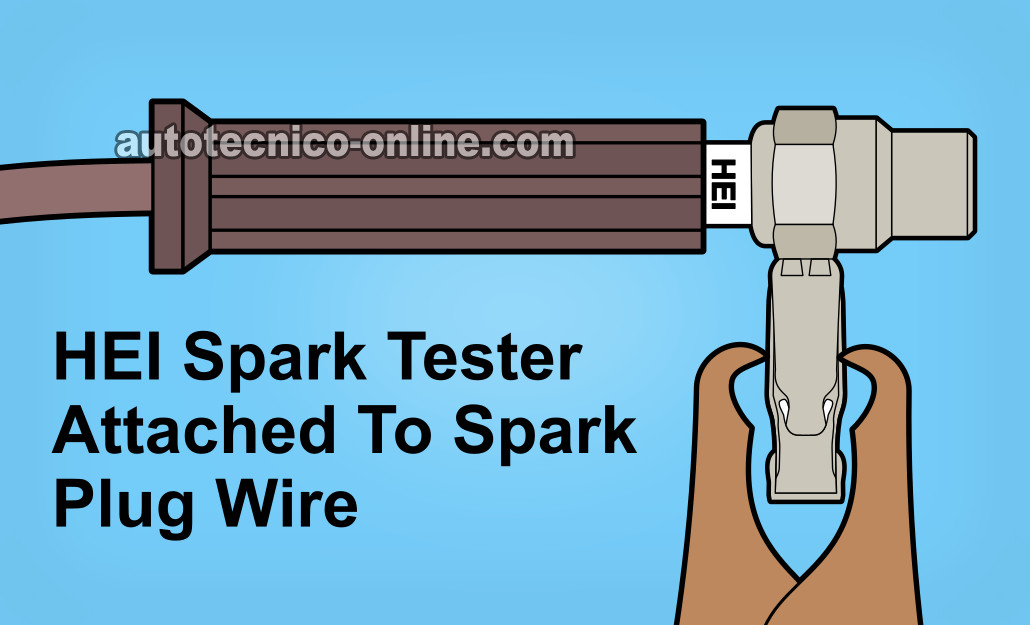 Verificando El Cable De Alta Tensión Con Un Probador De Chispa. Cómo Diagnósticar Una Falla En Cilindro (2.8L V6 TBI Chevrolet S10, GMC S15) Verificando El Cable De Alta Tensión Con Un Probador De Chispa. Cómo Diagnósticar Una Falla En Cilindro (2.8L V6 TBI Chevrolet S10, GMC S15)