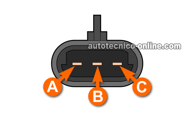 Conector Del Sensor Del Cigüeñal 24X. Éste Tiene Terminales Tipo Macho.
