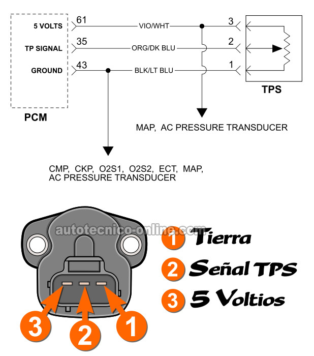 Cómo Probar El Sensor TPS (1996-1997 3.0L Chrysler) Cómo Probar El Sensor TPS (1996-1997 3.0L Chrysler)