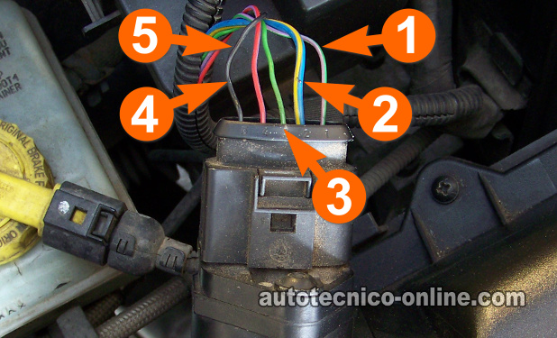Prueba Del Sensor MAF De VW Jetta, New Beetle (De 5 Cables)