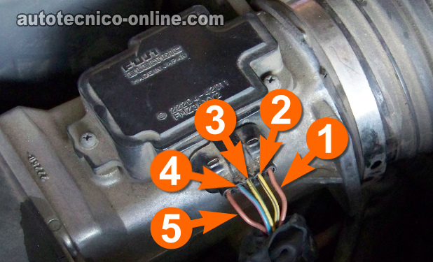 Circuit Descriptions Of The Lexus LS400 MAF Sensor. Cómo Probar El Sensor MAF De Lexus LS400 1990, 1991, 1992, 1993, y 1994