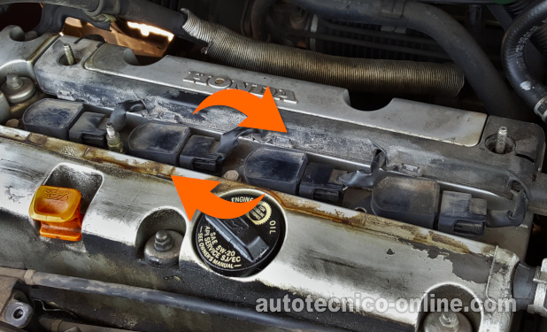 Intercambiando Las Bobinas De Encendido. Cómo Probar Las Bobinas De Encendido (2002, 2003, 2004, 2005 2.4L Honda CR-V Honda)
